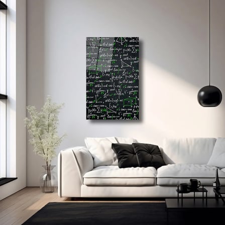 Matematik ve Fizik Formülleri Cam Tablo 35x50 cm