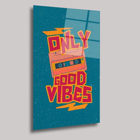 Only Good Vibes Cam Tablo 35x50 cm