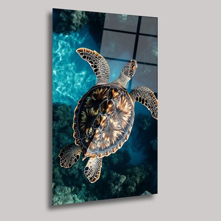 Caretta Caretta Cam Tablo 35x50 cm
