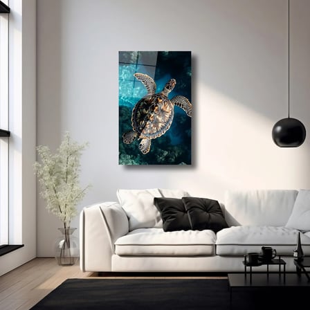 Caretta Caretta Cam Tablo 35x50 cm
