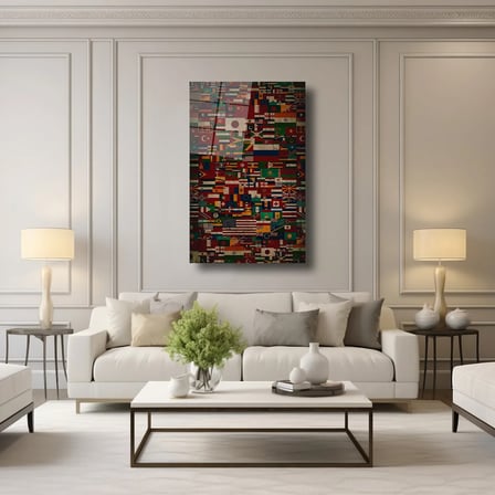 Ülke Bayrakları Cam Tablo 35x50 cm