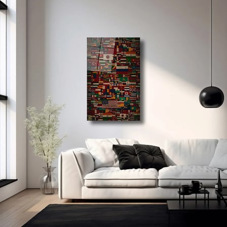 Ülke Bayrakları Cam Tablo 35x50 cm
