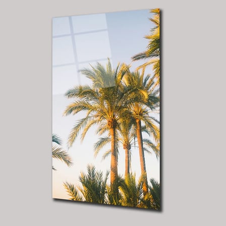 Palmiyeler Cam Tablo 35x50 cm