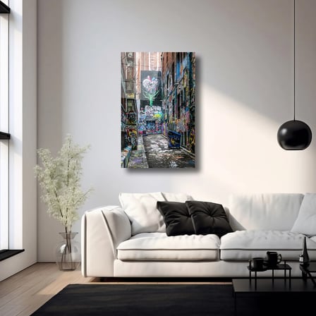 Graffiti Sokağı Cam Tablo 35x50 cm