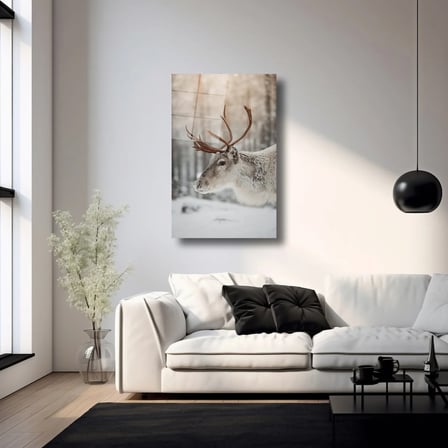 Ren Geyiği Cam Tablo 35x50 cm