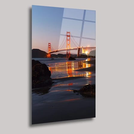 San Francisco Golden Gate Bridge Cam Tablo 35x50 cm