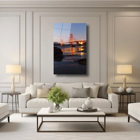 San Francisco Golden Gate Bridge Cam Tablo 35x50 cm