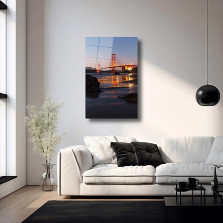 San Francisco Golden Gate Bridge Cam Tablo 35x50 cm