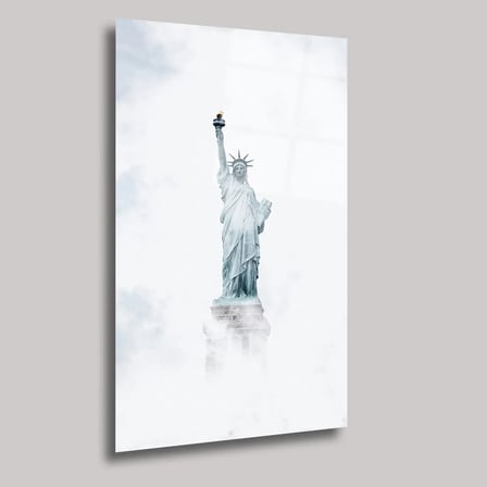 Amerika Özgürlük Heykeli Cam Tablo 35x50 cm