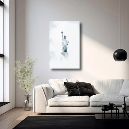 Amerika Özgürlük Heykeli Cam Tablo 35x50 cm