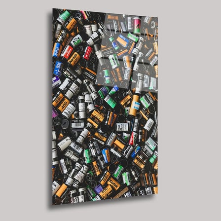Kamera Makaraları Cam Tablo 35x50 cm