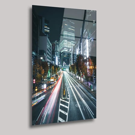 Metropol Işıkları Cam Tablo 35x50 cm