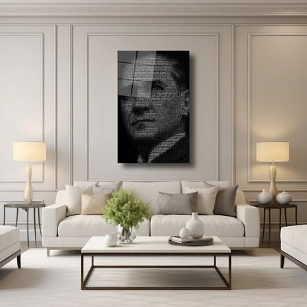 Atatürk Cam Tablo 35x50 cm