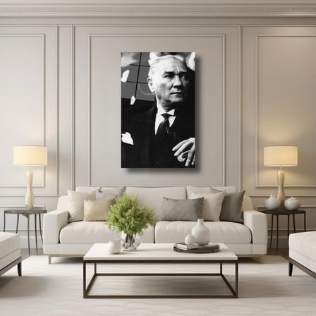 M. Kemal Atatürk Cam Tablo 35x50 cm
