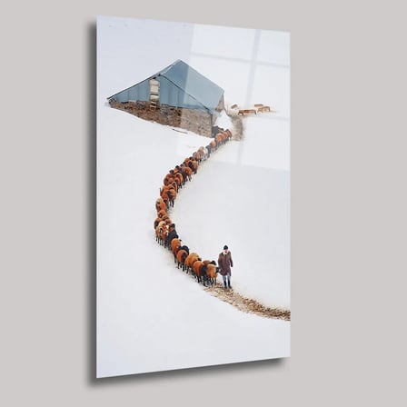 Çobanın İzinde Cam Tablo 35x50 cm