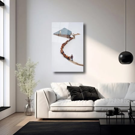 Çobanın İzinde Cam Tablo 35x50 cm