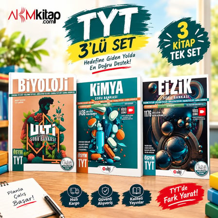 Ulti Yayınları TYT Fizik Kimya ve Biyoloji Ulti Serisi Soru Bankası Seti 3 Kitap