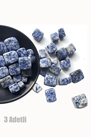 Sertifikalı Sodalit Taşı Doğal Taş Kütle (3 Adetli)