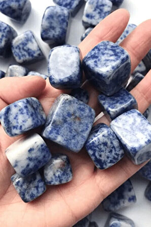 Sertifikalı Sodalit Taşı Doğal Taş Kütle (3 Adetli)