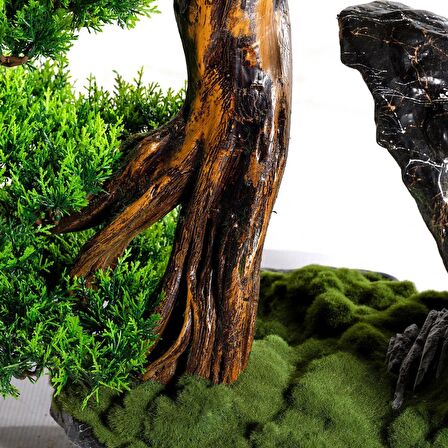 Deimos Bonsai - Iç Ve Dış Mekan Kullanımına Uygun Premium Kalitede Yapay Ağaç 95x70 Cm