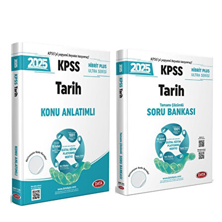 Data Yayınları 2025 KPSS Tarih Konu ve Soru Seti 2 Kitap