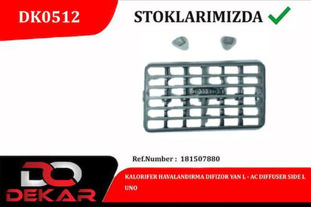 Dekar 0512 Kalorifer Havalandırma Difüzör Yan L Uno 181507880