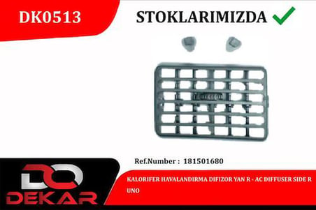 Dekar 0513 Kalorifer Havalandırma Difüzör Yan R Uno 181501680