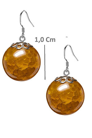 Sertifikalı Yeşil Damarlı Akik Doğal Taş Küpe