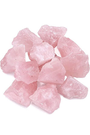 Sertifikalı Ham Işlenmemiş Doğal Pembe Kuvars Taşı Kütle (4-5 Cm)