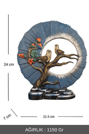 Dekoratif Modern Lüks Baykuş Obje Masaüstü Hediyelik Eşya Heykel Ev Dekorasyon Aksesuar 24x21.5 cm