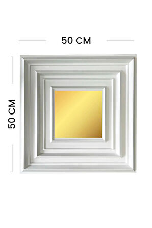 Poliüretan Kare 3D Dekoratif Duvar Paneli 50X50 CM (Gold Aynalı)