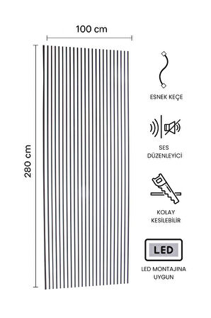 AKUSTİK DUVAR PANELİ BEYAZ 100 x 280 CM