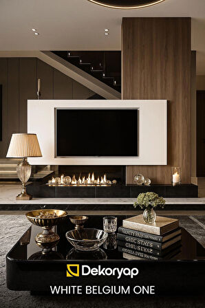 WHITE BELGIUM ONE Düz Beyaz PVC Panel 122 x 244 CM 
