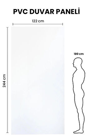 WHITE BELGIUM ONE Düz Beyaz PVC Panel 122 x 244 CM 