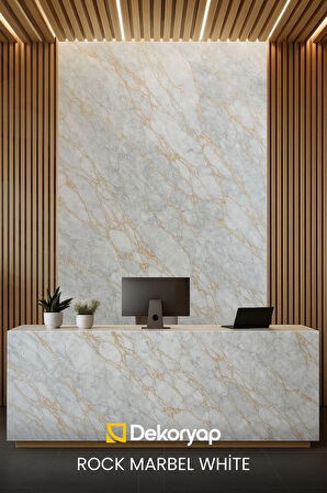 ROCK MARBEL WHITE Mermer Desenli PVC Panel 122 x 244 CM 