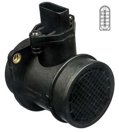 Delphi AF10261-12B1 Debimetre Sensörü Komple Audi A3 1.8 T A4 1.8 T A6 1.8 T TT Skoda Octavia Seat Exeo 1.8 T Ibız 06A906461LX