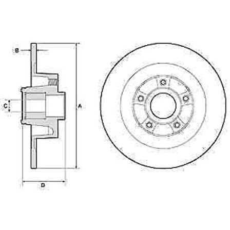 Delphi BG9133RS Arka Disk Aynası Clio III 2.0 16V 2012- 8200471520