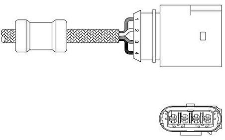 Delphi ES20348-12B1 Lambda Oksijen Sensörü A3 A4 A6 1.8T Cordoba Toledo Fabia Bora Golf IV Caddy 1.6 1.8 2.0 0258006257 06A906262K