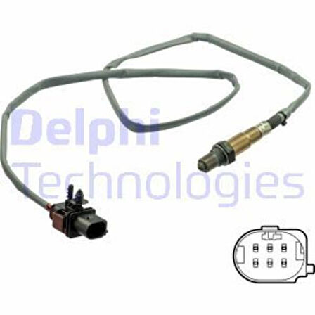 Delphi ES21101-12B1 Oksijen Sensörü Lambda Sondası 5 Kutuplu 1240mm Golf VII A3 TT Leon Octavia 13- 03L906262R