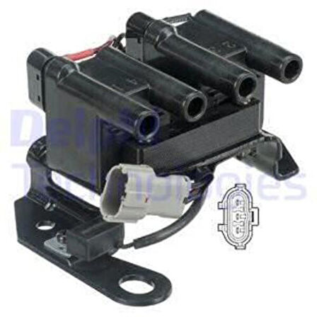 Delphi GN10412-12B1 Ateşleme Bobini Sıralı Tip Komple Accent 1.5 1994-2000 Yumurta Kasa 2730122040