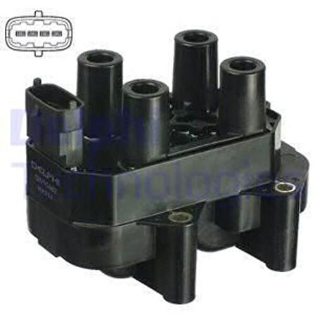 Delphi GN10488-12B1 Ateşleme Bobini Xsara Coupe Vts P306 GTI P306 YM GTI Zxu10J4Rs 2.0 16V Takım Nokta Enjeksiyonlu 92099894