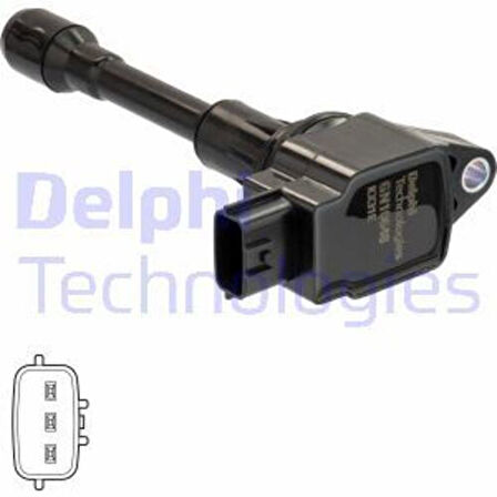 Delphi GN10648-12B1 Ateşleme Bobini Nissan Qashqai Juke Note 1.6 Benzinli 2010-Euro 5 Motor- 224481HC0A
