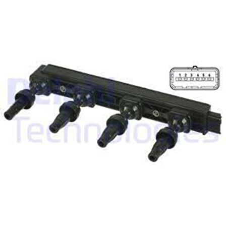 Delphi GN10654-12B1 Ateşleme Bobini 301 308 T9 C-Elysee Ec5 1.6 16V 9800251580
