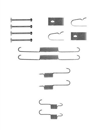 Delphi LY1266 Fren Pabuç Montaj Takımı Arka Kia Mentor Sephia Spectra 08 93 