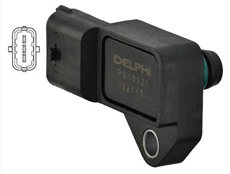 Delphi PS10121 Map Sensörü Emme Manifold Basınçı Corsa D Z10XEP Z12XEP Z14XEP 24420587