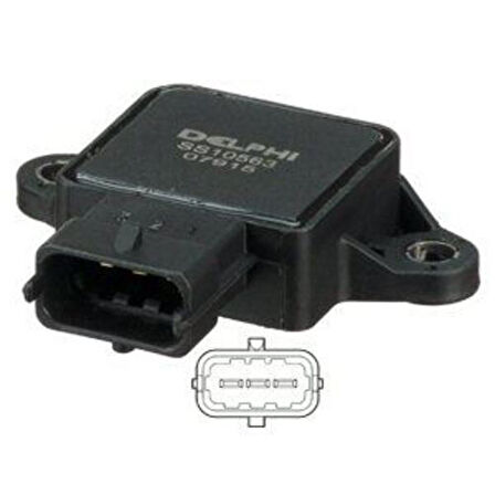 Delphi SS10563-12B1 Gaz Kelebek Sensörü Accent 1.3 1.5 2000 2005 Astra G-Vectra B 3517022600
