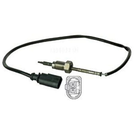 Delphi TS30038 Egzoz Sıcaklık Sensörü 2 Kutuplu Siyah Crafter 12-16 T5 10-11 CAAC Caae 03L906088JL