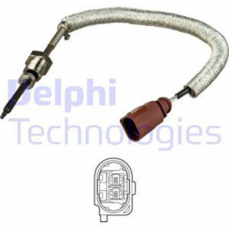 Delphi TS30145 Egzoz Sıcaklık Sensörü Manuel Şanzıman Kahverengi Dizel Partikül Filtresi Sonra A4 08-12 A5 08-11 Q5 09-12 Caga Cagb 059906088M