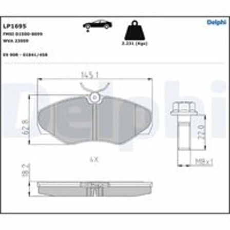 FREN BALATASI ON (145MM) VIVARO TRAFIC II 01 -