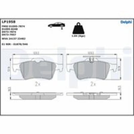 FREN BALATASI ARKA WVA 25212 C-MAX 07-10 C-MAX II 12-16 FOCUS II 04-12 FOCUS III 12-17 KUGA II 14-19 TOURNOE CONNECT 13>